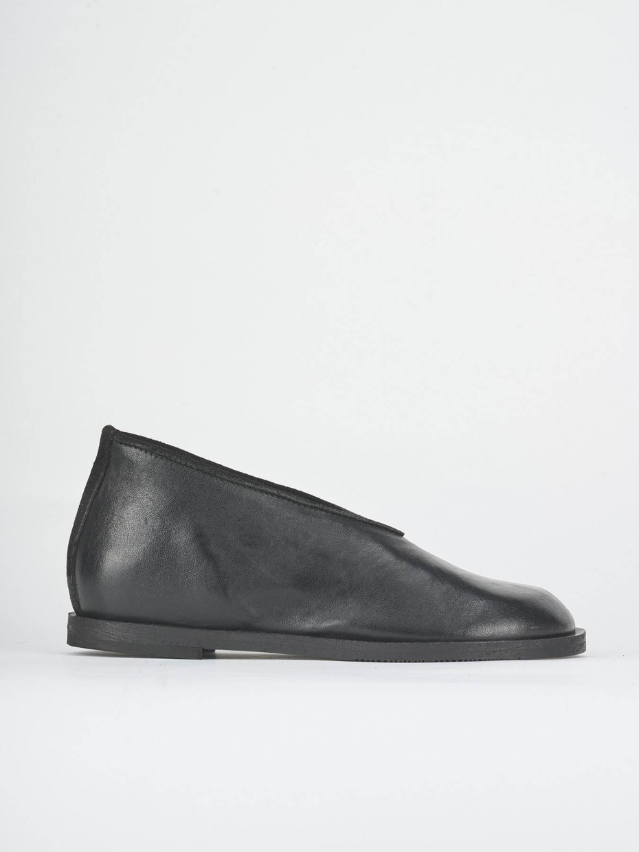Stivaletti tacco 2cm pelle nero