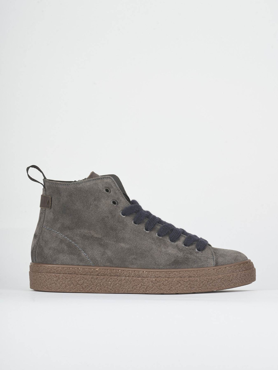 Combat boots grey suede