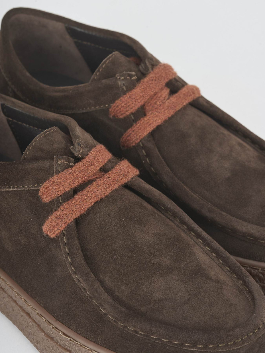 Combat boots dark brown suede