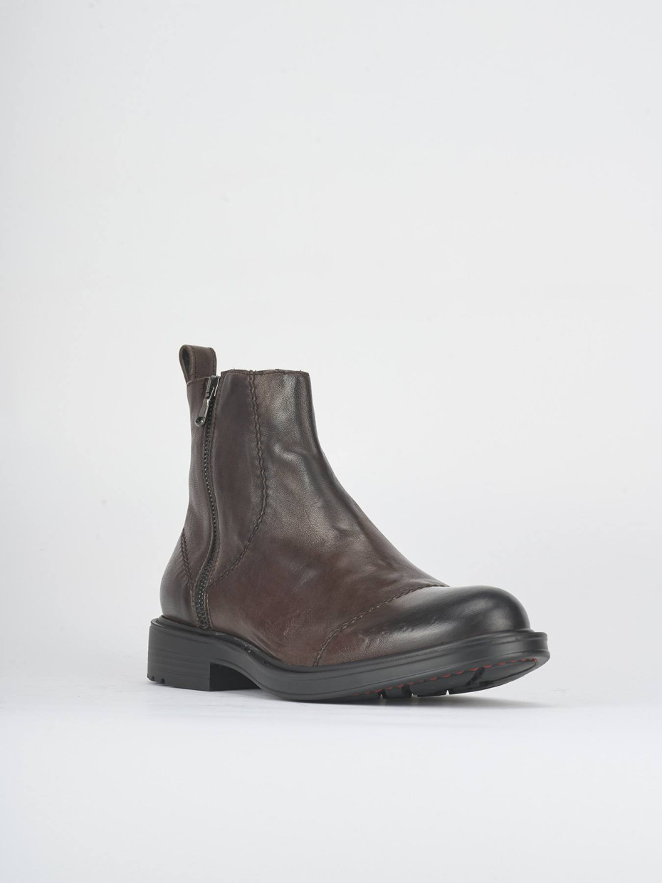 Ankle boots dark brown leather