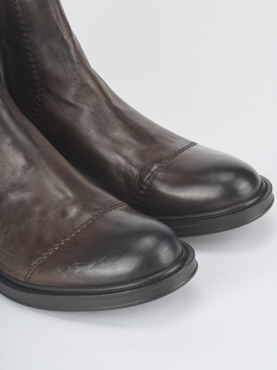 Ankle boots dark brown leather