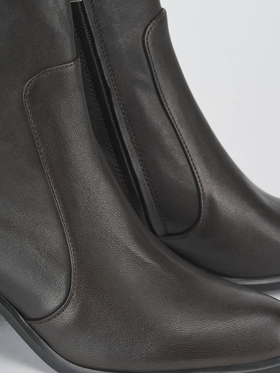 Stivaletti tacco 6cm pelle testa