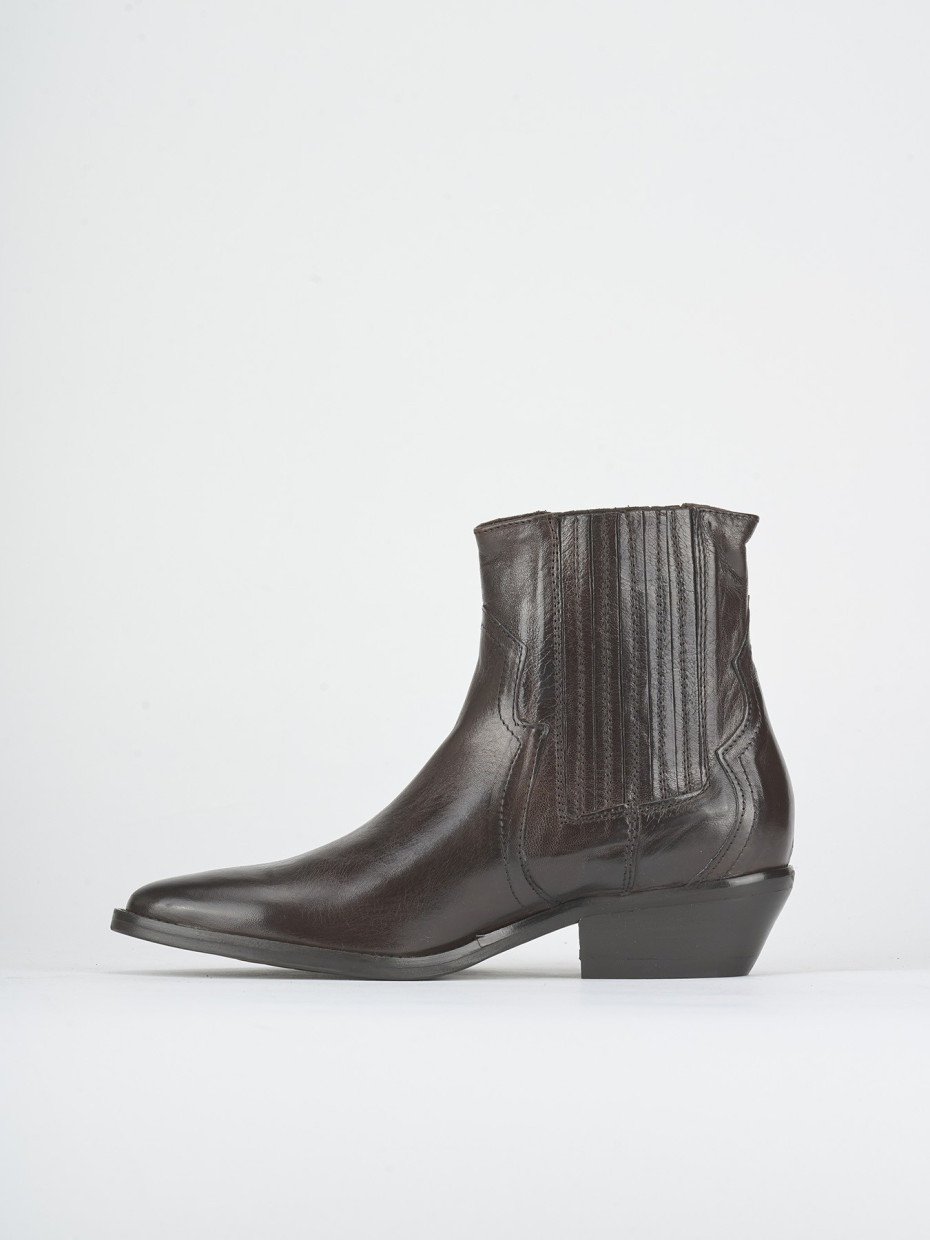 Stivaletti tacco 3cm pelle testa