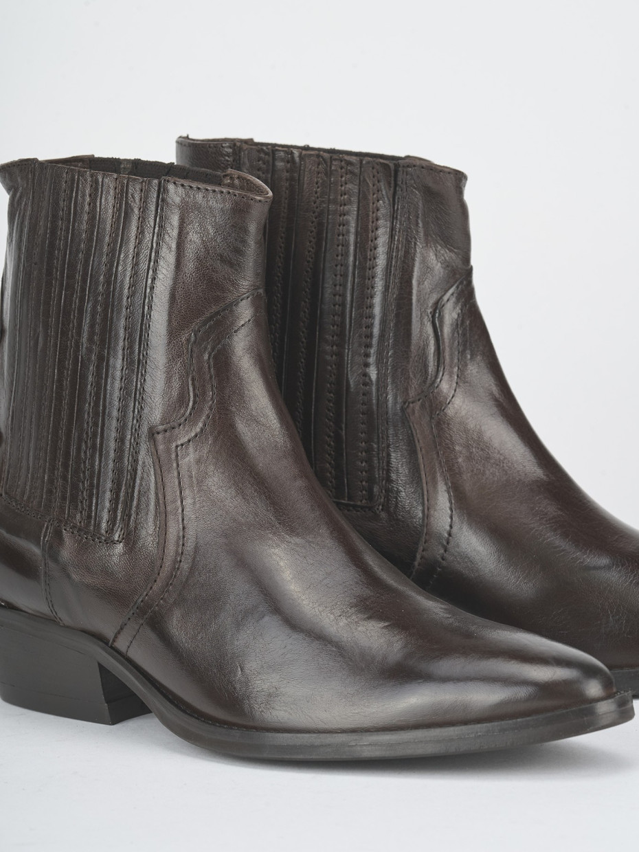 Stivaletti tacco 3cm pelle testa