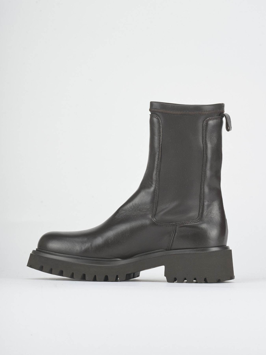 Stivaletti tacco 3cm pelle testa