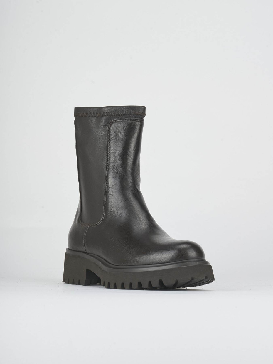 Stivaletti tacco 3cm pelle testa