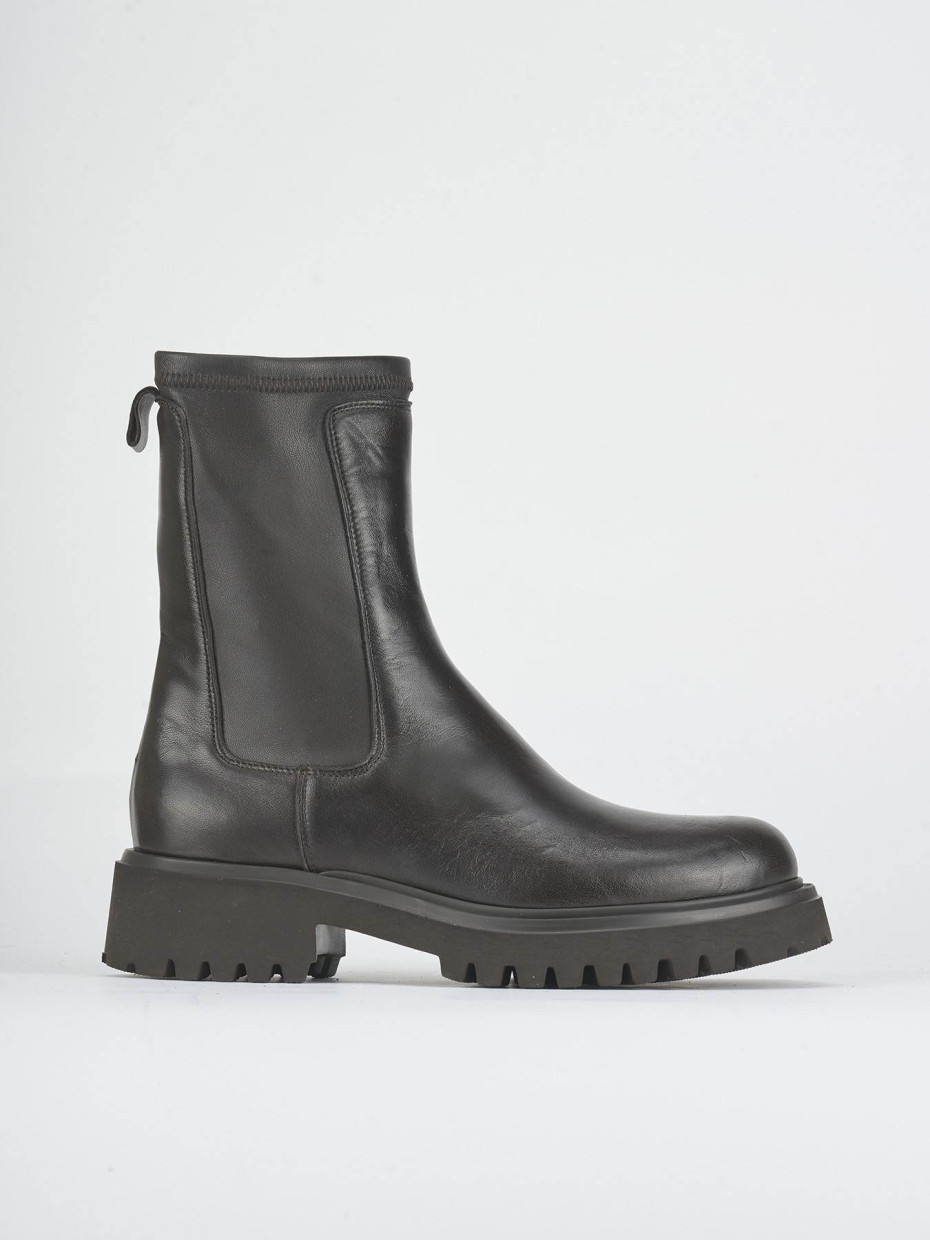 Stivaletti tacco 3cm pelle testa