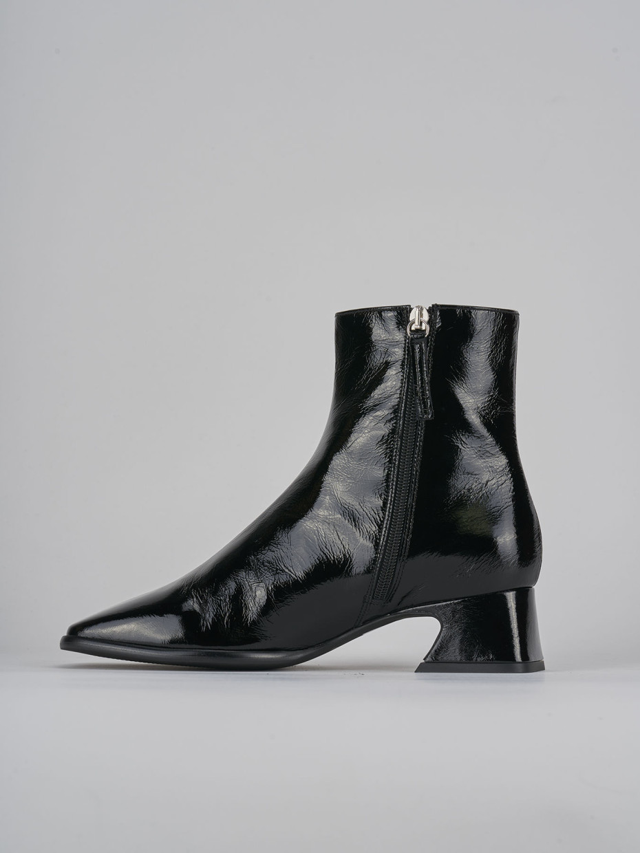 Stivaletti tacco 5cm pelle nero