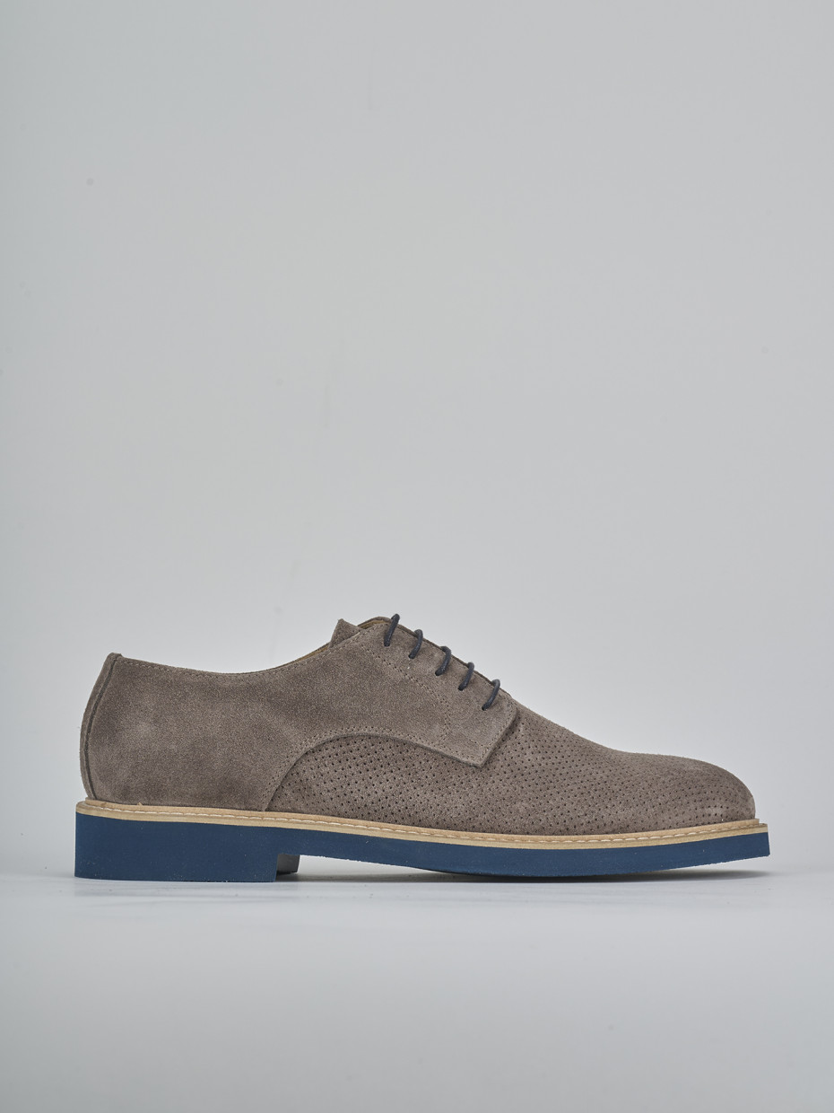 Lace-up shoes beige suede