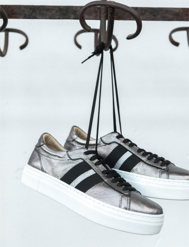 Zapatillas deportivas negro cuero