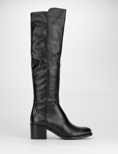 stivale tacco 5 cm nero
