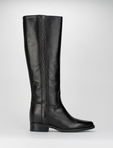 Stivale tacco 3 cm nero