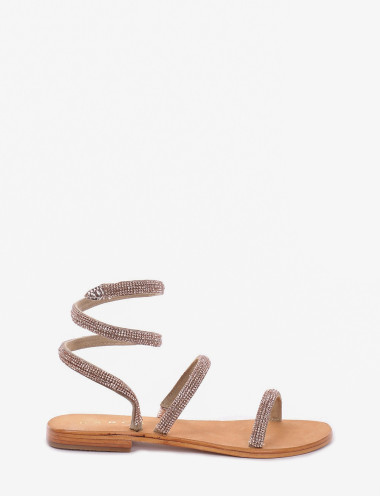 sandalo tacco 1 cm rosa