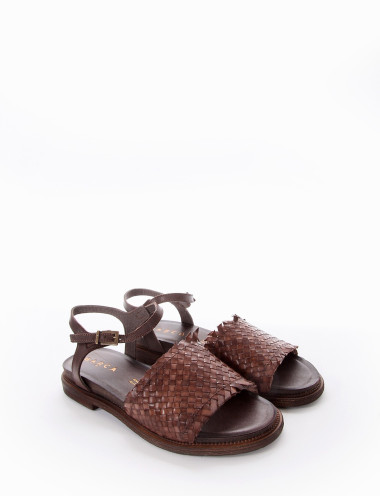 Sandalo tacco 1 cm testa