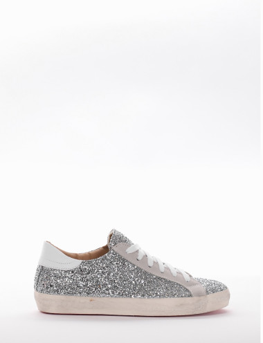 Sneakers plata glitter