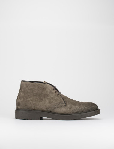 Desert boots heel 2 cm beige chamois