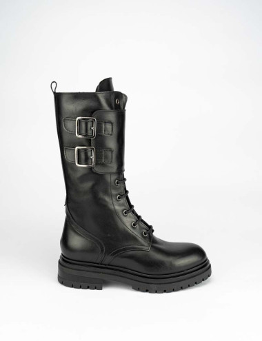 Anfibio tacco 3 cm nero
