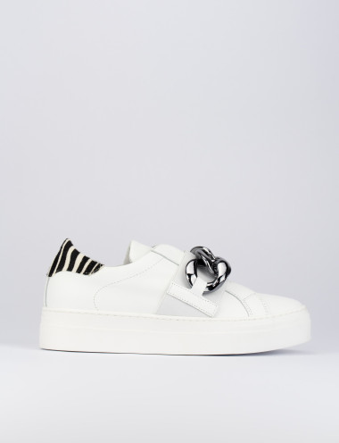 Zapatillas deportivas blanco cuero