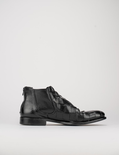 Botines negro cuero