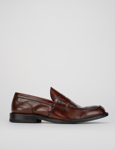 Mocasines marrón cuero