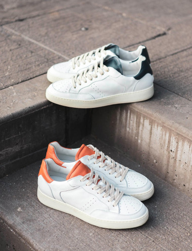 Zapatillas deportivas blanco cuero