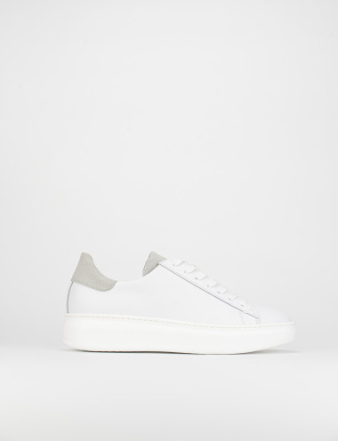 Zapatillas deportivas blanco cuero