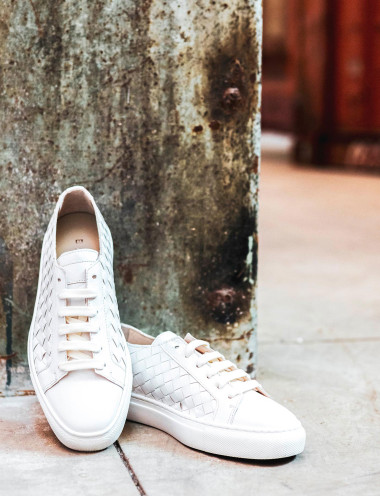 Zapatillas deportivas blanco cuero