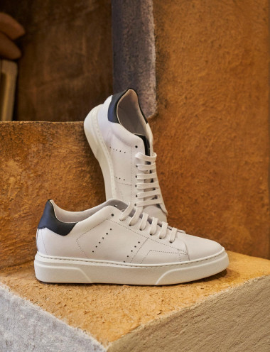 Zapatillas deportivas blanco cuero