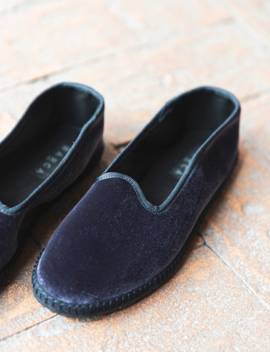 Bailarinas tacón 1 cm morado terciopelo