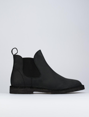 Botines negro cuero
