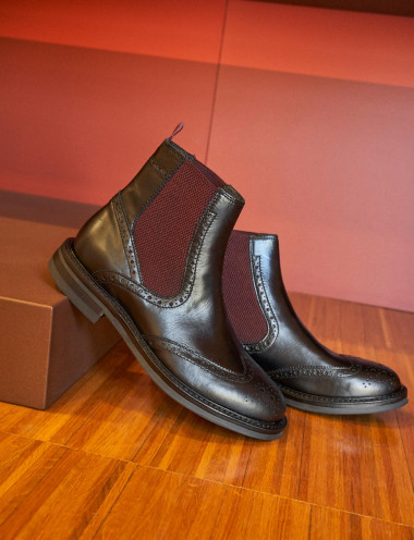 Ankle boots black leather