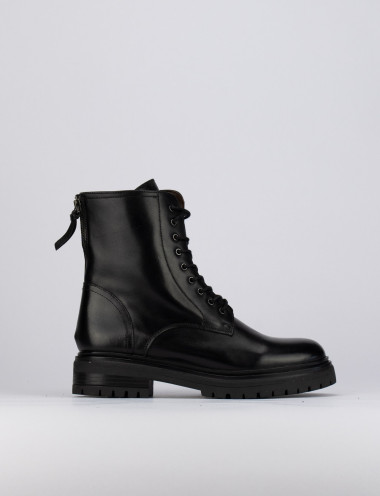 Outlet - mujer tacón 2 cm negro cuero