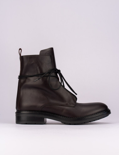 Anfibio tacco 1cm bordo' pelle