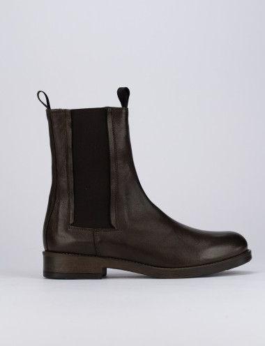 Stivaletti tacco 1cm pelle testa