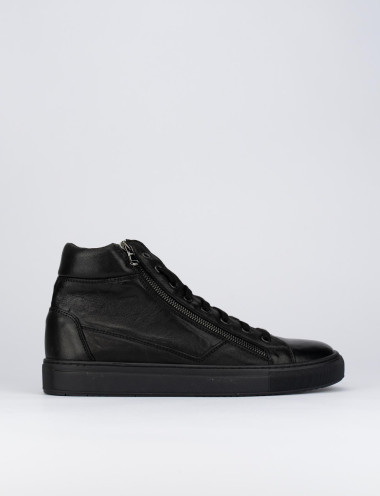 Zapatillas deportivas negro cuero