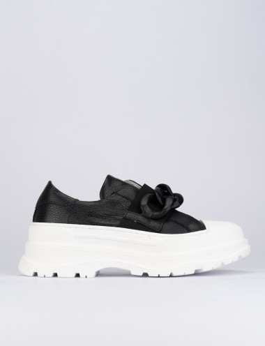 Zapatillas deportivas negro cuero