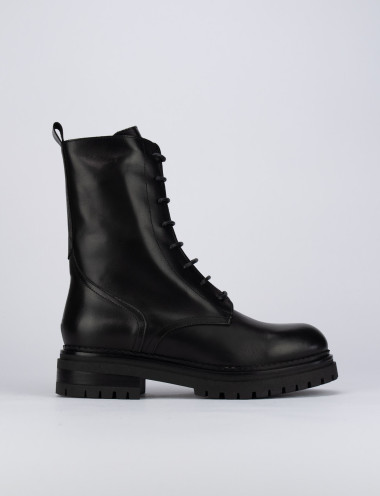 Outlet - mujer tacón 3 cm negro cuero