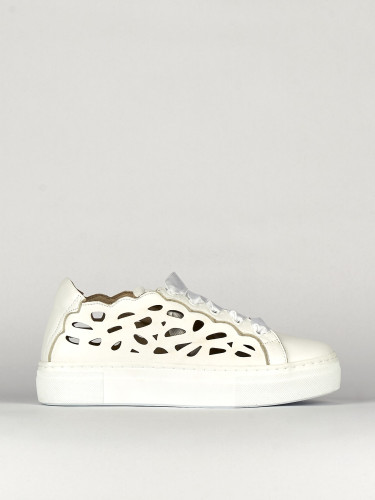 Zapatillas deportivas blanco cuero