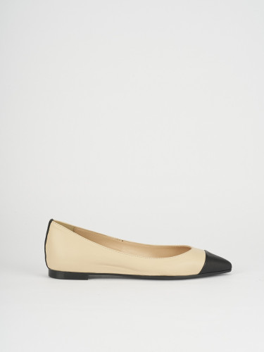 Bailarinas tacón 9 cm negro cuero