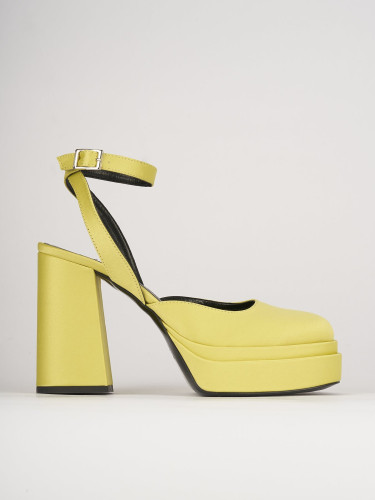 Sandalias de tacón alto tacón 11 cm verde cuero