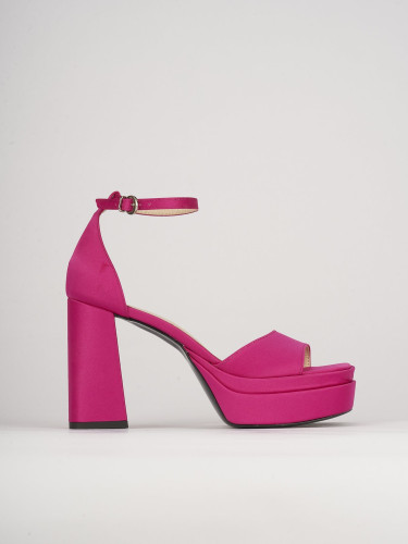 Sandalias de tacón alto tacón 11 cm rosa cuero