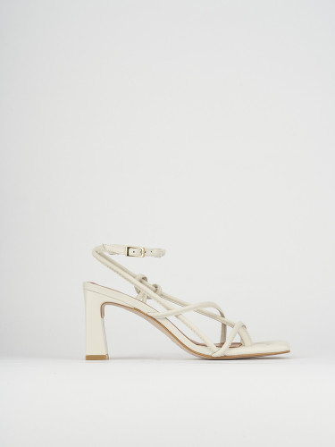 Sandali tacco 8cm pelle beige