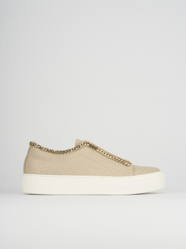 Zapatillas deportivas beis cuero