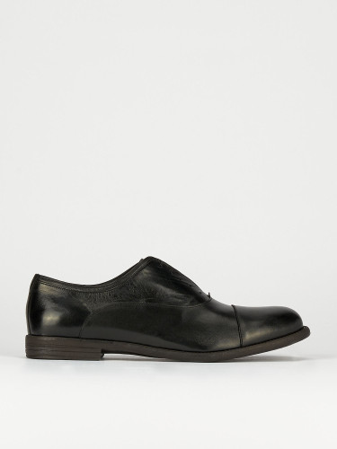 Scarpa no lace tacco 2 cm nero pelle