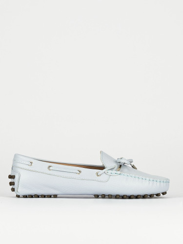 Mocasines tacón 1 cm turquesa ante