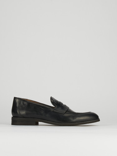 Mocassini tacco 2cm pelle nero