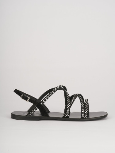 Sandali tacco 1cm pelle nero