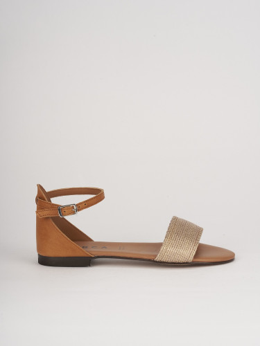 Sandalias de tacón bajo tacón 2 cm rosa cuero