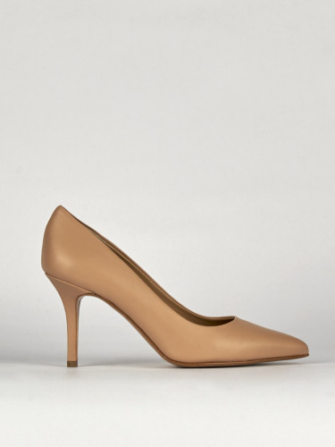 Zapatos de salón tacón 7 cm rosa cuero