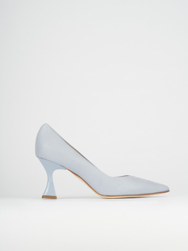 Zapatos de salón tacón 7 cm turquesa cuero